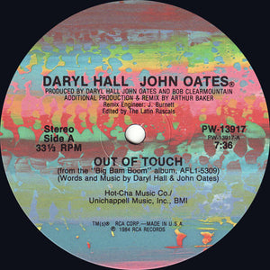 Daryl Hall & John Oates : Out Of Touch (12", Maxi, Single)