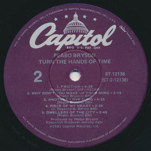 Peabo Bryson : Turn The Hands Of Time (LP, Album)