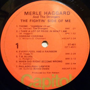 Merle Haggard With Bonnie Owens And The Strangers (5) : The Fightin' Side Of Me (LP, Album, RE, Los)