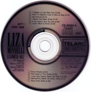 Liza Minnelli : Liza Minnelli At Carnegie Hall (2xCD, Album)