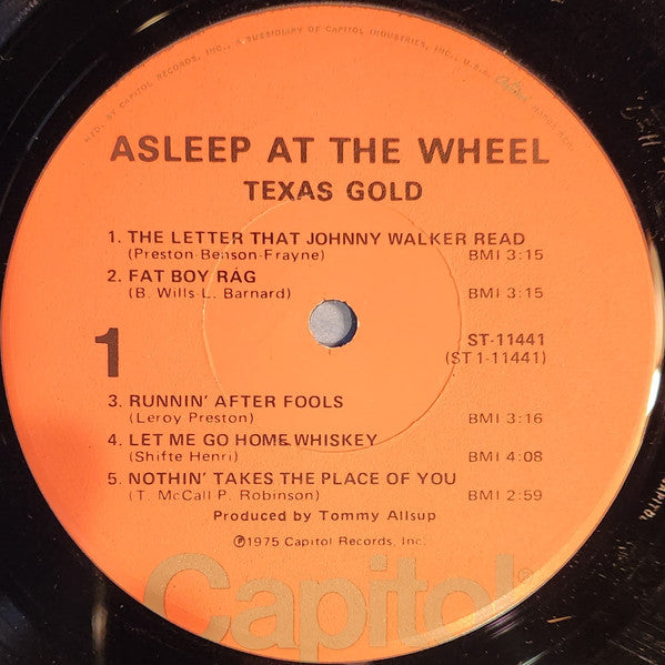 Asleep At The Wheel : Texas Gold (LP, Album, Los)