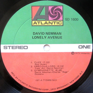 David Newman* : Lonely Avenue (LP, Album, MO )