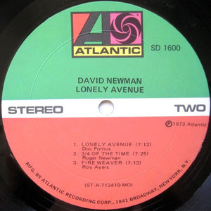 David Newman* : Lonely Avenue (LP, Album, MO )