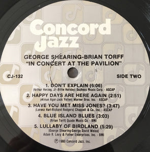 George Shearing & Brian Torff : On A Clear Day (LP, Album)