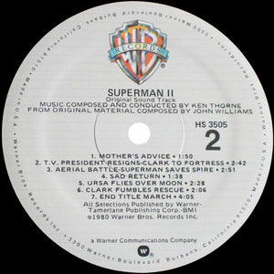 Ken Thorne : Superman II (Original Sound Track) (LP, Album, Etch)