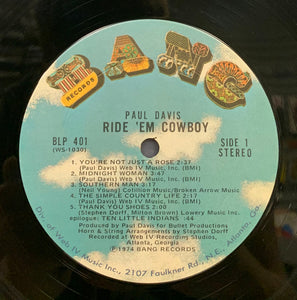 Paul Davis (3) : Ride 'Em Cowboy (LP, Album, Ter)