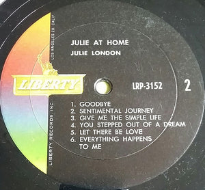 Julie London : Julie...At Home (LP, Album, Mono)