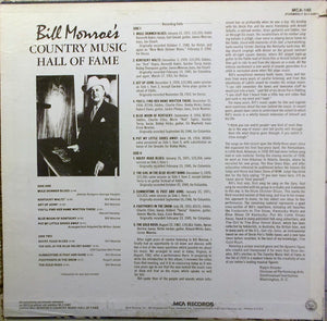 Bill Monroe : Bill Monroe's Country Music Hall Of Fame (LP, Comp, RE)