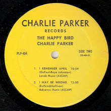Load image into Gallery viewer, Charlie Parker : The Happy &quot;Bird&quot; (LP)
