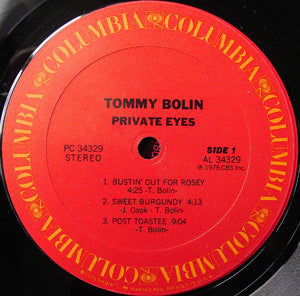 Tommy Bolin : Private Eyes (LP, Album, Pit)