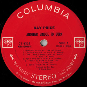 Ray Price : Another Bridge To Burn (LP, Album)