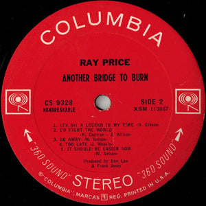 Ray Price : Another Bridge To Burn (LP, Album)
