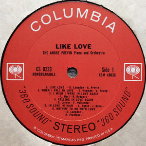 Andre Previn* : Like Love (LP, Album, RE)