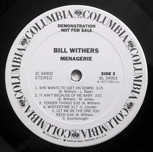 Bill Withers : Menagerie (LP, Album, Promo, Ter)