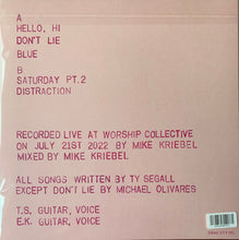 Charger l&#39;image dans la galerie, Ty Segall &amp; Emmett Kelly : Live At Worship (12&quot;)
