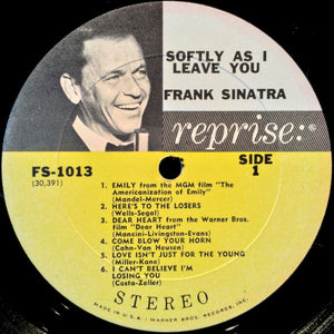 Sinatra* : Softly, As I Leave You (LP, Album, RP)