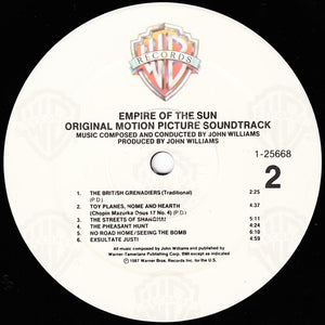 John Williams (4) : Empire Of The Sun (Original Motion Picture Soundtrack) (LP, Album, Spe)