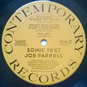 Joe Farrell : Sonic Text (LP, Album)