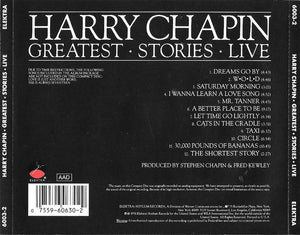 Harry Chapin : Greatest Stories - Live (CD, Album, RE)