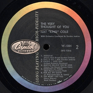 Nat "King" Cole*, Gordon Jenkins And His Orchestra : The Very Thought Of You (LP, Album, Mono, Scr)