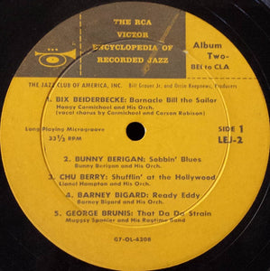 Various : The RCA Victor Encyclopedia Of Recorded Jazz: Album 2 - Bei To Cla (10", Comp, Ind)