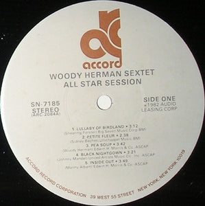 Woody Herman Sextet : All Star Session (LP, Album, RE)