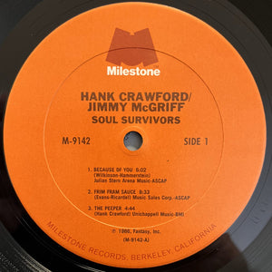 Hank Crawford / Jimmy McGriff : Soul Survivors (LP, Album, Car)