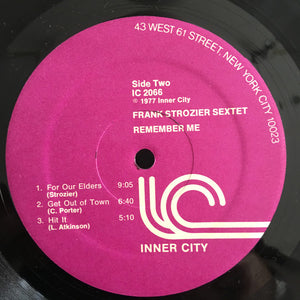 Frank Strozier Sextet : Remember Me (LP, Album)