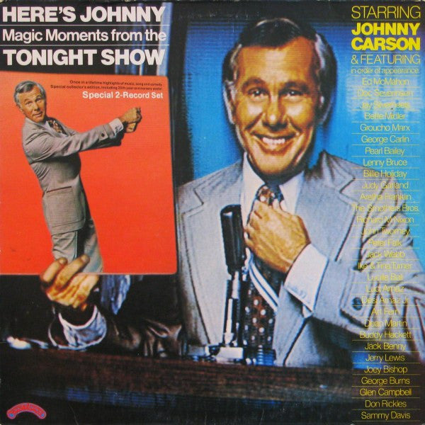 Johnny Carson : Here's Johnny.... Magic Moments From The Tonight Show (2xLP, Album, Pre)