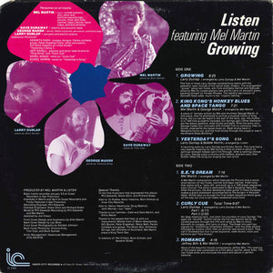 Listen Featuring Mel Martin : Growing (LP, Album)