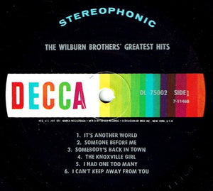 The Wilburn Brothers : The Wilburn Brothers' Greatest Hits (LP, Album, Comp, Pin)