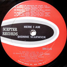 Charger l&#39;image dans la galerie, Dionne Warwick : Here I Am (LP, Album, Mono)
