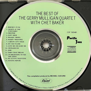 Mulligan* / Baker* : The Best Of The Gerry Mulligan Quartet With Chet Baker (CD, Comp, Club, SRC)