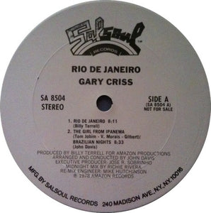 Gary Criss : Rio De Janeiro (LP, Album, Promo, Ter)