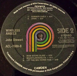 John Stewart (2) : Wingless Angels (LP, Album, RE)