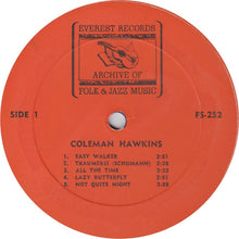 Laden Sie das Bild in den Galerie-Viewer, Coleman Hawkins : Coleman Hawkins (LP, Album, RE)
