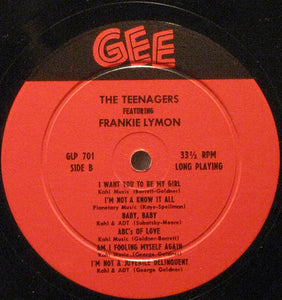 The Teenagers Featuring Frankie Lymon* : The Teenagers Featuring Frankie Lymon (LP, Album, Mono, Red)