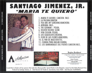 Santiago Jimenez, Jr. : Maria Te Quiero (CD, Album, Ltd)