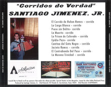 Charger l&#39;image dans la galerie, Santiago Jimenez, Jr. : Corridos de Verdad (CD, Album, Ltd)
