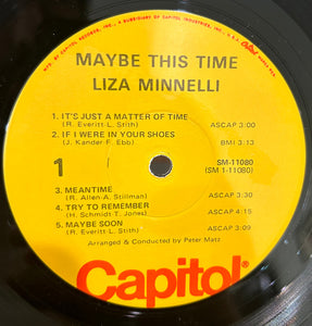 Liza Minnelli : Maybe This Time (LP, Album, RE, Yel)