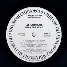 Laden Sie das Bild in den Galerie-Viewer, Al Johnson : Back For More (LP, Album, Promo)
