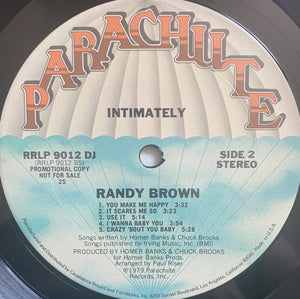 Randy Brown (2) : Intimately (LP, Album, Promo, San)