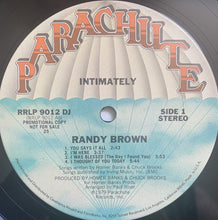 Laden Sie das Bild in den Galerie-Viewer, Randy Brown (2) : Intimately (LP, Album, Promo, San)
