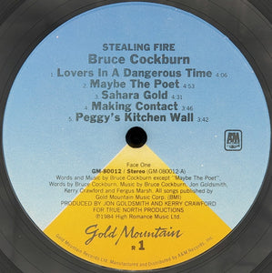 Bruce Cockburn : Stealing Fire (LP, Album, Ind)