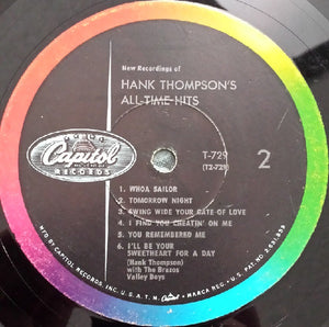 Hank Thompson : New Recordings Of Hank Thompson's All-Time Hits (LP, Album, Mono)