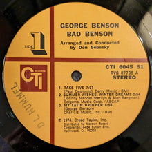 Load image into Gallery viewer, George Benson : Bad Benson (LP, Album, Gat)
