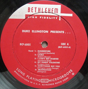 Duke Ellington : Duke Ellington Presents... (LP, Album, Mono)