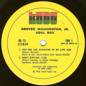 Grover Washington, Jr. : Soul Box Vol. 2 (LP, Album)