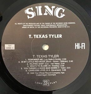 T. Texas Tyler : T. Texas Tyler (LP, Comp)