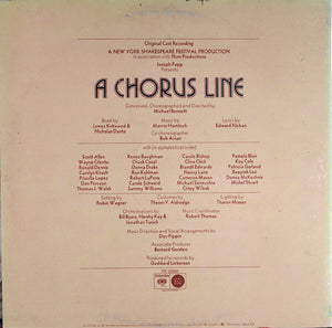Original Cast* : A Chorus Line - Original Cast Recording (LP, Album, Gat)